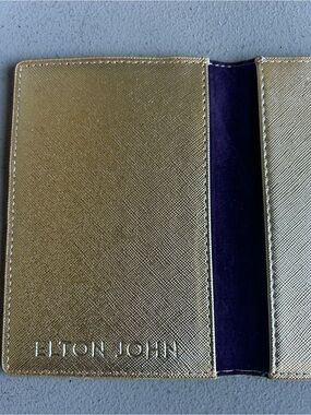 Gold Passport Wallet Cover by Elton John